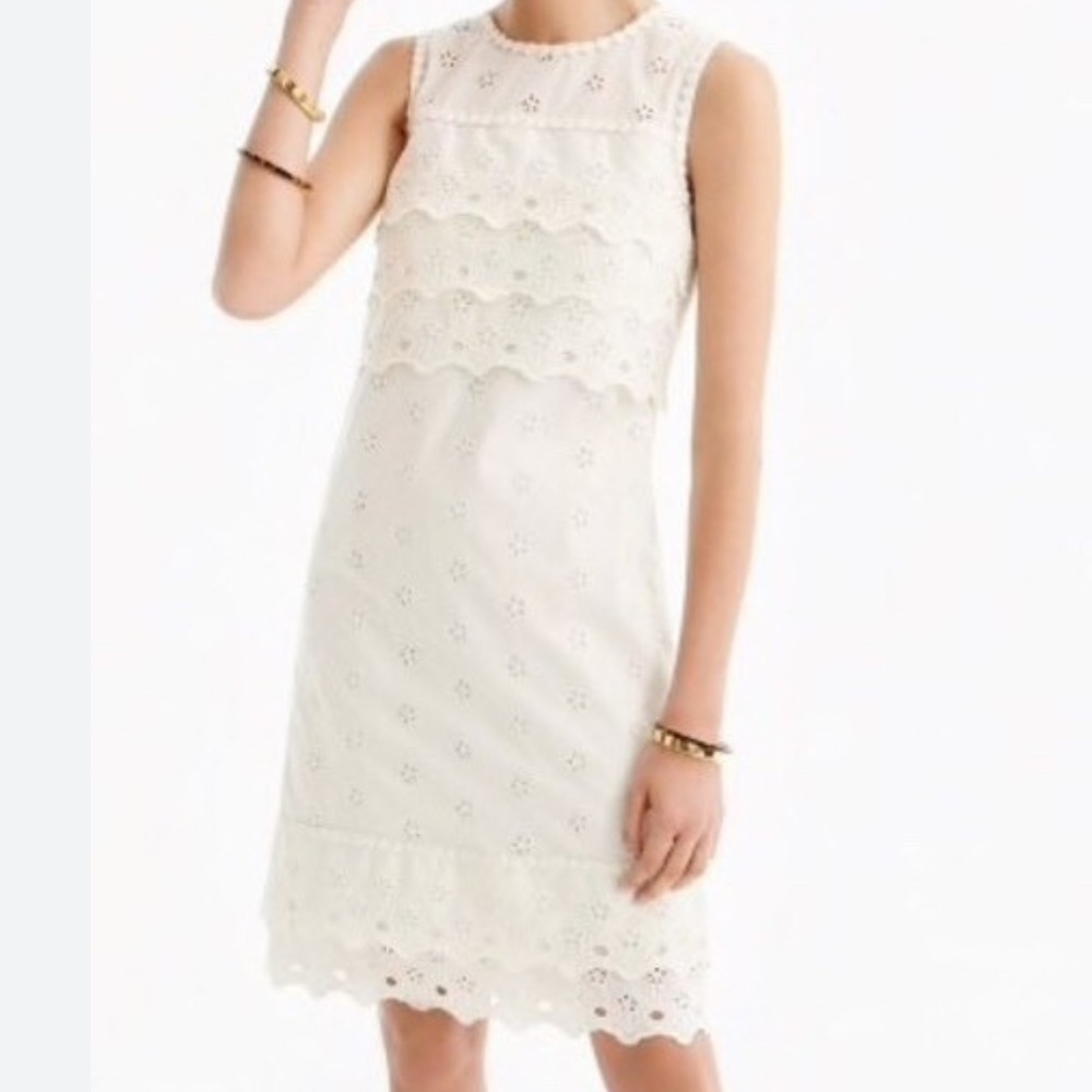 J. Crew Cream Eyelet Dress